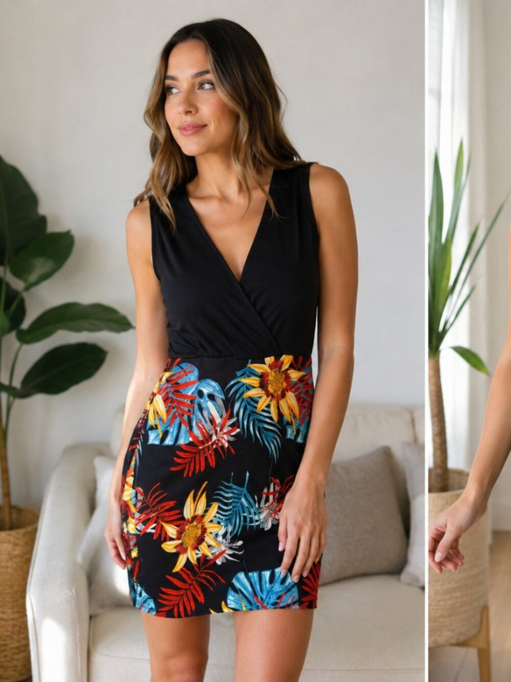 Sleeveless Wrap-Style Dresses | Size M